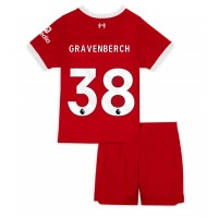 Fotballdrakt Barn Liverpool Ryan Gravenberch #38 Hjemmedraktsett 2023-24 Kortermet (+ Korte bukser)